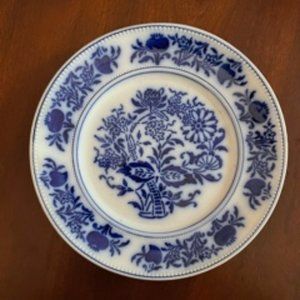 Antique Flow Blue Plate made in France